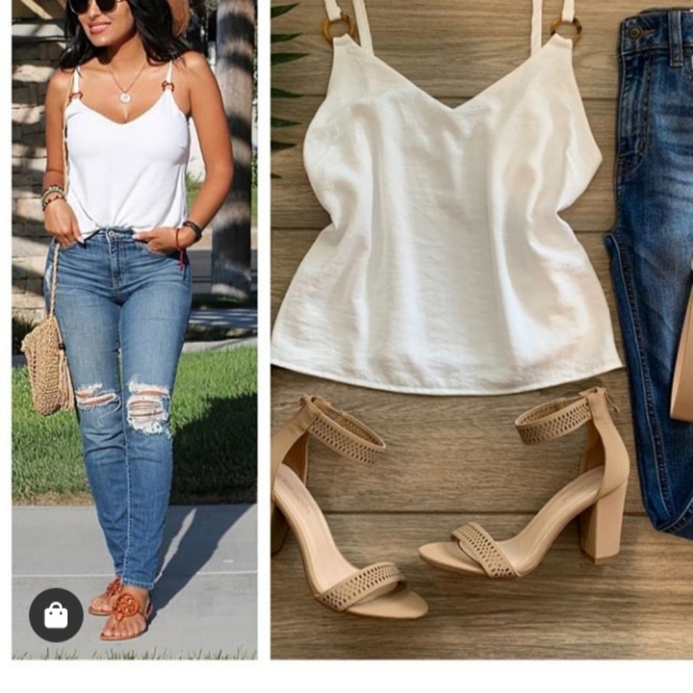 I ❤ joah white tank top